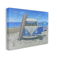 Tropska ljetna plaža kombi obalna Umjetnička galerija omotano platno tiskanje zidne umjetnosti