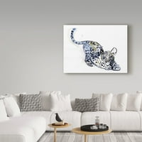 Zaštitni znak likovna umjetnost 'Istezanje Cub Arabian Leoparda' platnena umjetnost Marka Adlingtona