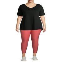 Terra & Sky Women's Plus Size Essential Everyday Everyday V-izrez majice, snop