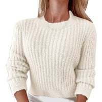 Džemper za djevojčice jesen / zima casual pleteni džemper s dugim rukavima, labavi debeli gornji pulover