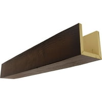 Ekena Millwork 6 W 8 h 22'l 3-strana gruba pilana Endurathane Fau Wood Strop Grep, Premium trešnja