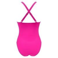 Ženski kupaći kostimi na rasprodaji, Ženski sijamski print, Seksi Spojni mekani bikini kupaći kostimi, vruće ružičasti kupaći kostimi