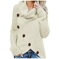 Ženski džemper u prodaji-Džemperi za žene, modni puloveri u punoj boji, Novi dolasci, bijela Veličina 16