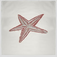 Jednostavno Daisy Starfish Fleece bacajte pokrivač, ligonberry crvena, standardno bacanje