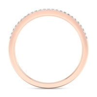 1 10CT TDW Diamond 10K ružičasti vjenčani bend