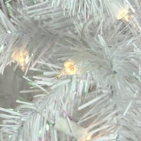 6 '29 unaprijed osvijetljena bijela svjetlost iridescentna smreka Umjetno božićno drvce - jasna svjetla