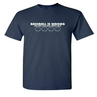 Baseball je pogrešan, sarkastičan humor, grafička novost, smiješna majica s visokim vratom