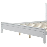 Okvir kreveta na drvenu platformu, aukfa klasični kraljevski krevet s uzglavljem, lako čisti, temelj od čvrstog drveta, jednostavan