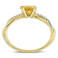 Zaručnički prsten od citrina od 14 karata od žutog zlata od 14 karata