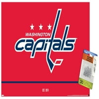 DC Capitals-poster s logotipom na zidu s gumbima, 14.725 22.375