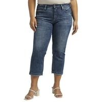 Silver Jeans Co. Plus veličine Suki Mid Rise Capri Veličina struka 12-24