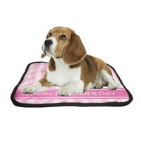 Sretan Majčin dan riječ oblak u obliku srca ružičaste pruge kućni ljubimac pas mačka krevet krpe tepih jastuk lonac pas deke kutija