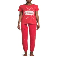 Grayson Social Women's Coca-Cola Top s set za spavanje joggersa, 2-komad