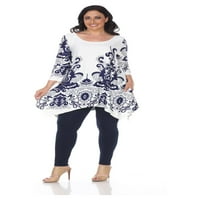 Ženska tunika Top s Damaskom printom u veličini Plus veličine