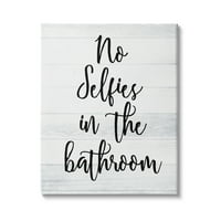 Stupell Desirts nema selfija u kupaonici fraza Rtic Plank uzorak, 30, dizajn Milli Villa