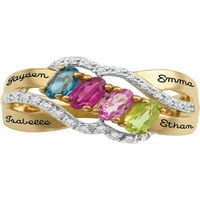 Personalizirani obiteljski nakitBlankbirthstone Fondness Majčin prsten dostupan u srebrnom, zlatu i bijelom zlatu