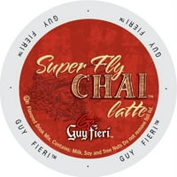 Guy Fieri Indulgent Beverages Super Fly Chai Latte, Porcija za čašicu s jednim posluživanjem za pivovare Keurig K-Cup, grof
