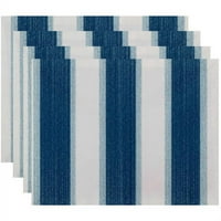 Jednostavno Daisy 18 14 Stripe Stripe Stripe Stripe Print Placemats, set od 4