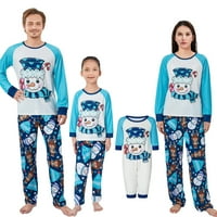 Obiteljska božićna pidžama, identični setovi božićnih pidžama za odrasle i djecu, Božićni obiteljski pidžama Set za kuću za odmor