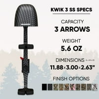 Kwikee Kwiver - Kwik SS - Strelica drhtavica za streličarstvo i lov - Brzi odvajanje, lagana, tiho pucanje ugljika crno