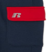 Russell Boys Atletske teretne hlače, veličine 4- & Husky