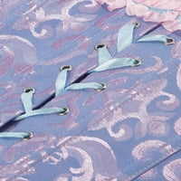 Modni Ženski žakard korzet s visokim strukom, oblikovanje odjeće na vezanje
