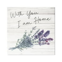 Bok, s tobom sam kod kuće, inspirativni obiteljski znak s cvjetovima plavog zumbula, 36, dizajn!