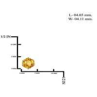 Jewelersclub 0. CTW Naušnice citrine - 14K Zlato pozlaćeno srebro