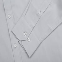 Muške haljine košulje vitke fit dugih rukava Čvrstova ovratnika Pamučna haljina za muškarce za muškarce