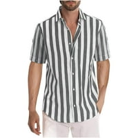 Ljetne majice za muškarce na rasprodaji muške košulje Na pruge havajska majica kratkih rukava majica za plažu top bluza