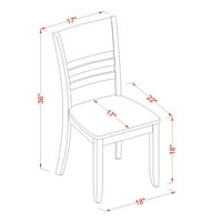 Trpezarijski stol od 5-do-Do-Do s plahtom i drvenim stolicama sa sjedalima