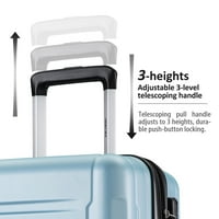 HOMMOO lagana proširiva kofer za prtljagu s kotačima za spinner, TSA zaključavanje, 3-komadića set