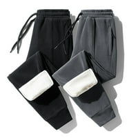 Muške hlače u prodaji Plus Size Muške kašmirske tople hlače higijenske hlače plišane zadebljane ravne hlače jednobojne srednje struke