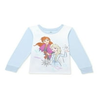 Disneyeva set za smrznute djevojke pidžama i ogrtač, 3-komad, veličine 4-12
