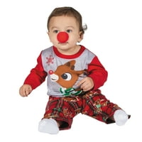 Beba Rudolph-Red Nosed Reindeer _ pidžama-mjeseci - pribor za odjeću-komad