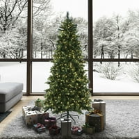 Umjetno božićno drvce od južne miješane smreke od 6,5 '39, prozirne mini žarulje sa žarnom niti