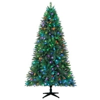 Vrijeme praznika Presvijetljeno 7,5 'PE PVC FRASIER QUICKT® BINE Umjetno božićno drvce, svjetla u boji -