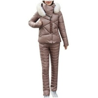 Zimski kaputi za žene Muška Ženska Moda zimsko izolirano skijaško odijelo široki kaput hlače izolirana jakna s kapuljačom