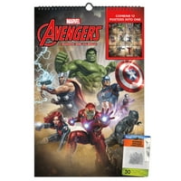 Trendovi International Marvel Avengers Preveliki kalendar plakata i Pushpins