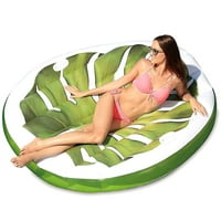 Ogromni puhački tropski list s lišćem plovka, zabavne plažene plaže, igračke za plivanje, otok bazena, ljetni salon splava za odrasle