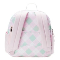 Madden NYC Juniors Dome 17 ”ruksak prijenosnog računala s vrećicom, ružičasti argyle