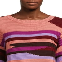 Time i TRU ženski teksturirani pleteni džemper s kratkim rukavima