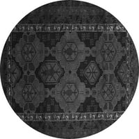 Tradicionalni perzijski tepisi za sobe okruglog oblika u sivoj boji, promjera 4 inča