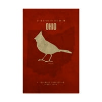 Zaštitni znak likovna umjetnost 'Državna životinja Ohio' platno umjetnost Red Atlas Designs