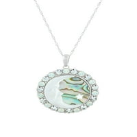 Sjajnost fini nakit majka bisera, abalone, kristal, mjesec, privjesak za zvijezde u Sterlingu srebra, 18