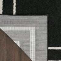 2' 4'unutarnji i vanjski tepih od Bjelokosti crne boje