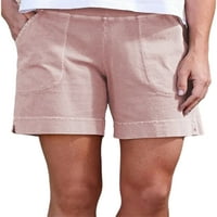 Ženske bermudske Mini hlače, kratke pripijene hlače visokog struka, rastezljive ljetne kratke hlače za plažu, svečane crne hlače