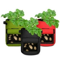Pravokutne Vreće za uzgoj, jednobojne vrećice kvadratnog oblika za sadnju na otvorenom, balkon, dvorište, vojska zelena, Srednja