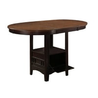 Trpezarijski stol s dvobojnom pločom i bazom za odlaganje, smeđa-boja:smeđa