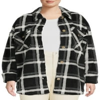 Ženska jakna od flisa Plus Size & amp; oversize & amp; oversize dugih rukava